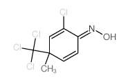 2,5-Cyclohexadien-1-one,2-chloro-4-methyl-4-(trichloromethyl)-, oxime structure