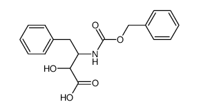 3-Benzyloxycarbonylamino-2-hydroxy-4-phenylbutyric acid结构式