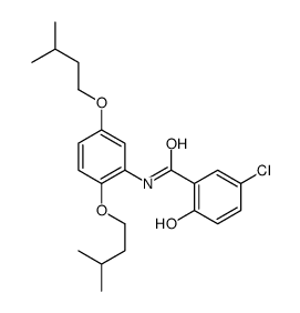 N-[2,5-bis(3-methylbutoxy)phenyl]-5-chloro-2-hydroxybenzamide结构式