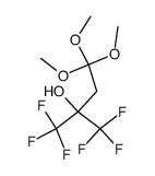 1,1,1-trifluoro-4,4,4-trimethoxy-2-(trifluoromethyl)butan-2-ol结构式