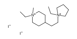 1-ethyl-4-[2-(1-ethylpyrrolidin-1-ium-1-yl)ethyl]-1-methylpiperidin-1-ium,diiodide Structure