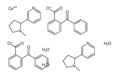2-benzoylbenzoate,cobalt(2+),3-(1-methylpyrrolidin-2-yl)pyridine,trihydrate结构式