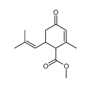2-Methyl-6-(2-methyl-propenyl)-4-oxo-cyclohex-2-enecarboxylic acid methyl ester Structure