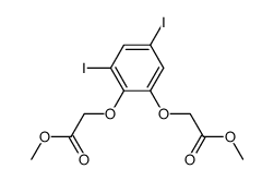 (2,4-diiodo-6-methoxycarbonylmethoxy-phenoxy)acetic acid methyl ester Structure