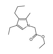 ethyl 2-(4-ethyl-2-methyl-3-propylpyrrol-1-yl)acetate结构式