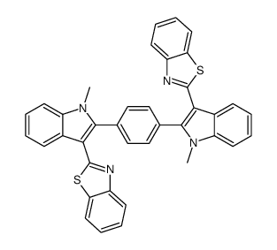 2-[2-[4-[3-(1,3-benzothiazol-2-yl)-1-methylindol-2-yl]phenyl]-1-methylindol-3-yl]-1,3-benzothiazole结构式