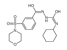 1-cyclohexyl-3-[(3-morpholin-4-ylsulfonylbenzoyl)amino]urea结构式