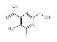 4-Pyrimidinecarboxylicacid, 6-chloro-5-methyl-2-(methylthio)- Structure
