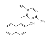 1-[(2-amino-5-methyl-phenyl)methyl]naphthalen-2-ol structure