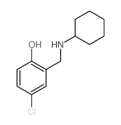 Phenol,4-chloro-2-[(cyclohexylamino)methyl]- Structure