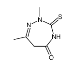 dimethyl-2,7 thioxo-3 oxo-5 tetrahydro-3,4,5,6 (2H)triazepine-1,2,4 Structure