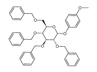 4'-Methoxyphenyl-2,3,4,6-tetra-O-benzyl-α-D-glucopyranoside结构式