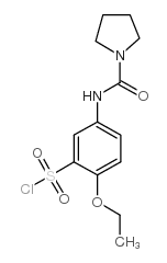 2-乙氧基-5-[(吡咯烷-1-羰基)-氨基]-苯磺酰氯结构式