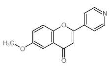 6-methoxy-2-pyridin-4-yl-chromen-4-one Structure