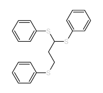 Benzene,1,1',1''-[1-propanyl-3-ylidenetris(thio)]tris- structure