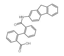 [1,1'-Biphenyl]-2-carboxylicacid, 2'-[(9H-fluoren-2-ylamino)carbonyl]- Structure