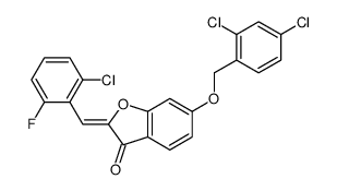 2-[(2-chloro-6-fluorophenyl)methylidene]-6-[(2,4-dichlorophenyl)methoxy]-1-benzofuran-3-one Structure