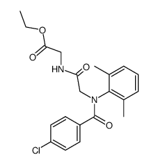 ethyl N-[N-(p-chlorobenzoyl)-2-(2,6-dimethylanilino)acetyl]glycinate Structure