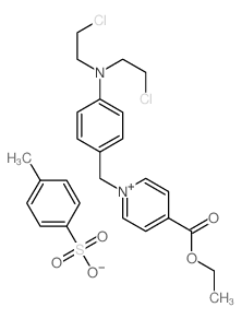 ethyl 1-[[4-[bis(2-chloroethyl)amino]phenyl]methyl]pyridine-4-carboxylate; 4-methylbenzenesulfonic acid结构式