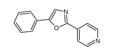 5-苯基-2-(4-吡啶)噁唑结构式