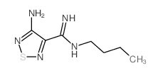 1,2,5-Thiadiazole-3-carboximidamide,4-amino-N-butyl- Structure