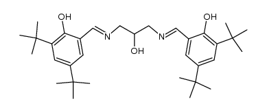 N,N'-bis(3,5-di-tert-butylsalicylidene-2-hydroxy)-1,3-propan-2-ol-diamine结构式