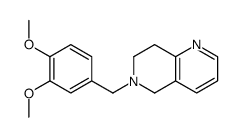 6-[(3,4-dimethoxyphenyl)methyl]-7,8-dihydro-5H-1,6-naphthyridine结构式