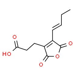 2,5-Dihydro-4-(1-butenyl)-2,5-dioxofuran-3-propanoic acid Structure