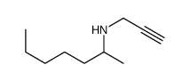 N-prop-2-ynylheptan-2-amine Structure