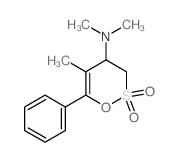 N,N,5-trimethyl-2,2-dioxo-6-phenyl-3,4-dihydrooxathiin-4-amine结构式