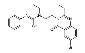 1-[2-(6-bromo-2-ethyl-4-oxo-quinazolin-3-yl)ethyl]-1-ethyl-3-phenyl-th iourea结构式