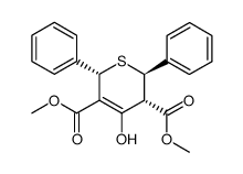 3,5-Bis(carbomethoxy)-cis-2,trans-6-diphenyl-5,6-dihydro-4-hydroxy-2H-thiopyran Structure