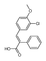 (E)-3-(3-chloro-4-methoxyphenyl)-2-phenylacrylic acid结构式