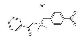 dimethyl-[(p-nitrobenzyl)phenacyl]ammonium bromide结构式
