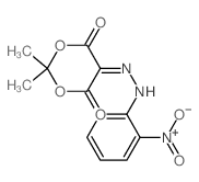 2,2-dimethyl-5-[(2-nitrophenyl)hydrazinylidene]-1,3-dioxane-4,6-dione Structure