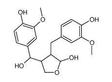 3-Furanmethanol, tetrahydro-5-hydroxy-alpha-(4-hydroxy-3-methoxyphenyl )-4-((4-hydroxy-3-methoxyphenyl)methyl)-结构式