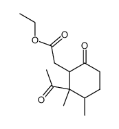 ethyl 2-(2-acetyl-2,3-dimethyl-6-oxocyclohexyl)acetate结构式