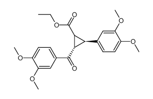 ethyl 2-(3,4-dimethoxybenzoyl)-3-(3,4-dimethoxyphenyl)cyclopropane-1-carboxylate结构式