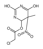 4-Chloroacetyloxy-5-nitro-4,5-dihydrothymine structure