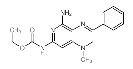 Carbamic acid, (5-amino-1,2-dihydro-1-methyl-3-phenylpyrido(3,4-b)pyrazin-7-yl)-, ethyl ester picture