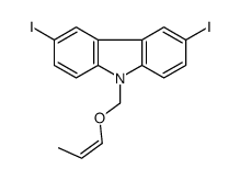 3,6-diiodo-9-(prop-1-enoxymethyl)carbazole Structure