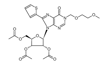 2',3',5'-tri-O-acetyl-1-[(2-methoxyethoxy)methyl]-8-(2-thienyl)inosine Structure