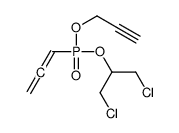 1,3-dichloro-2-[propa-1,2-dienyl(prop-2-ynoxy)phosphoryl]oxypropane结构式