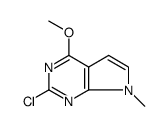 7H-Pyrrolo[2,3-d]pyrimidine, 2-chloro-4-methoxy-7-methyl结构式