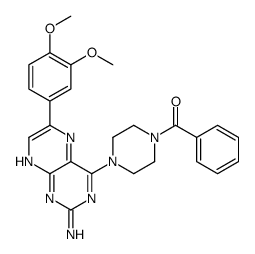 [4-[2-amino-6-(3,4-dimethoxyphenyl)pteridin-4-yl]piperazin-1-yl]-phenylmethanone Structure