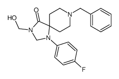 8-benzyl-1-(4-fluorophenyl)-3-(hydroxymethyl)-1,3,8-triazaspiro[4.5]decan-4-one结构式