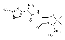 6-[(+/-)-α-amino-α-(2-aminothiazol-4-yl)acetamido]penicillanic acid Structure