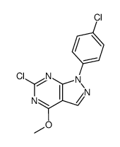 6-chloro-1-p-chlorophenyl-4-methoxypyrazolo[3,4-d]pyrimidine Structure