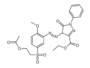 ethyl 4-[[5-[[2-(acetoxy)ethyl]sulphonyl]-2-methoxyphenyl]azo]-4,5-dihydro-5-oxo-1-phenyl-1H-pyrazole-3-carboxylate picture