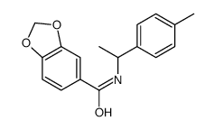 1,3-BENZODIOXOLE-5-CARBOXAMIDE, N-[1-(4-METHYLPHENYL)ETHYL]-结构式